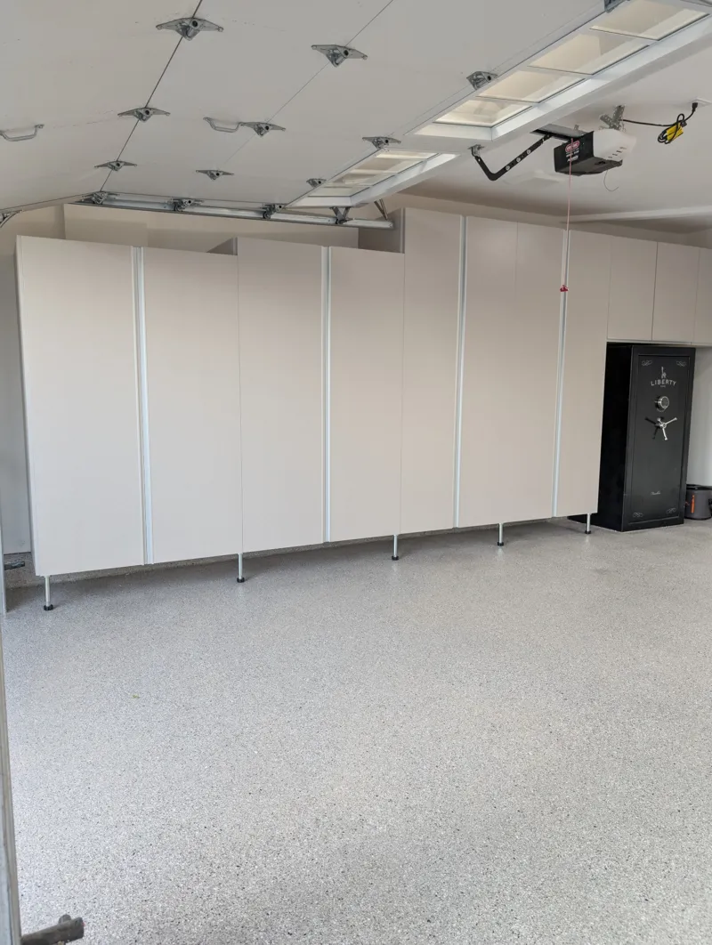Full run of garage cabinets